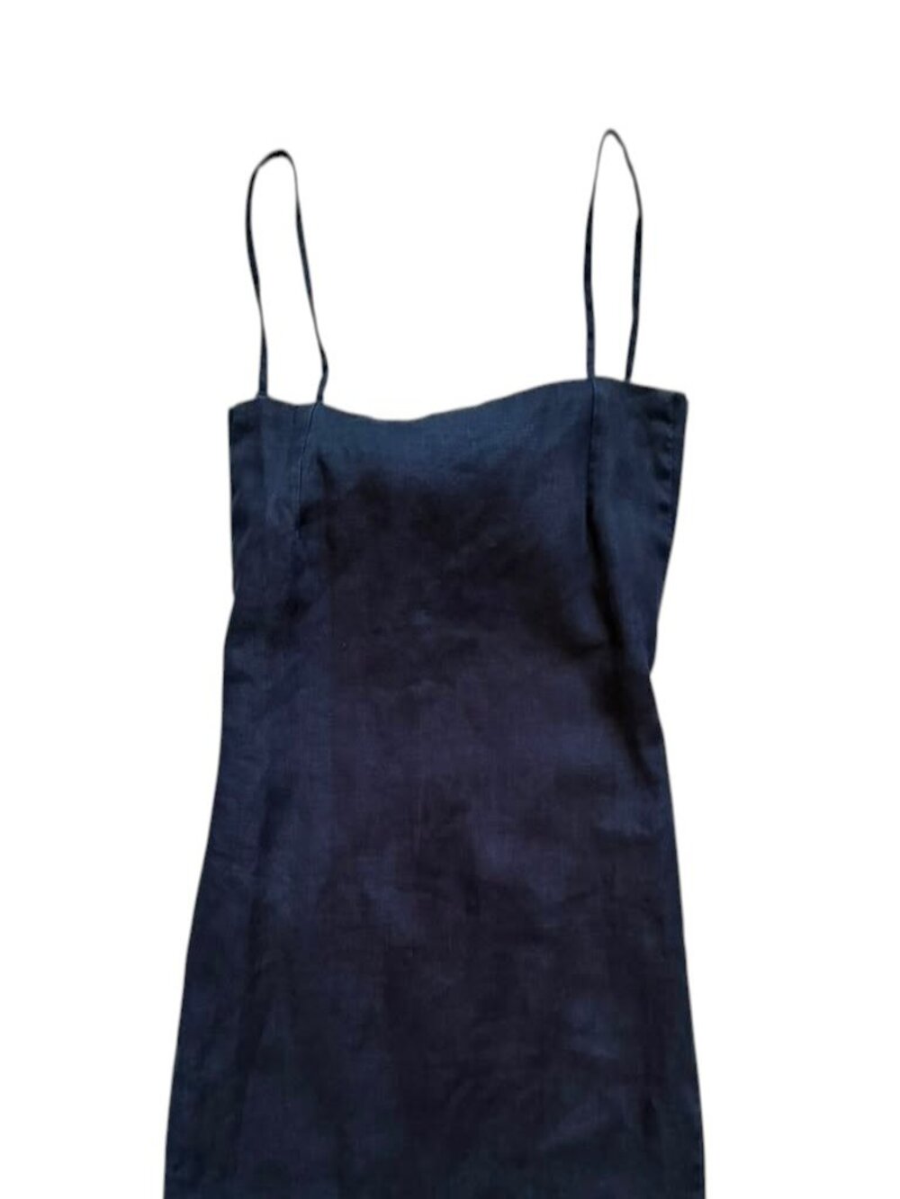 SIR The Label Navy 100% Linen Bow Front Mini Dress Size 2.